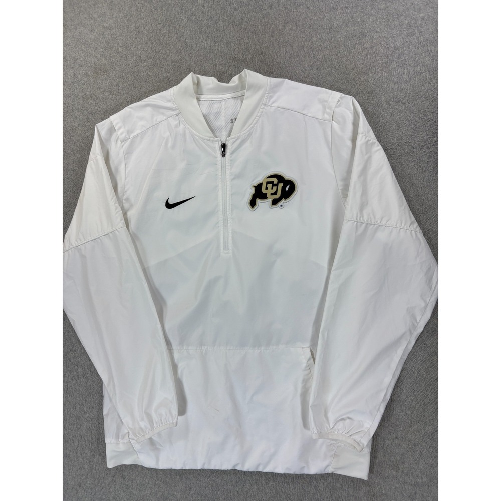 Colorado Buffalos Nike Storm Fit Sideline Pullover Jacket (Men's Medium) White - Picture 1 of 12
